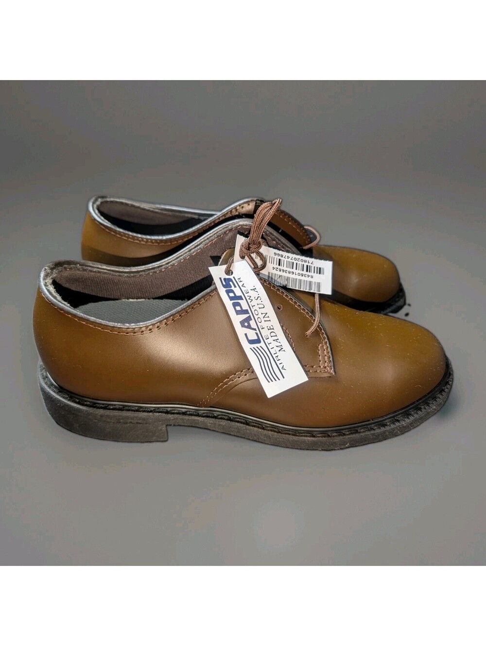 Caps Colonel Women's Brown Leather Oxford 90106-a Military Size 7M Vibram